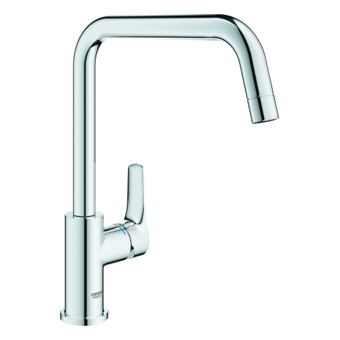 Single-lever SPT mixer Eurosmart 30618 front window installation high spout