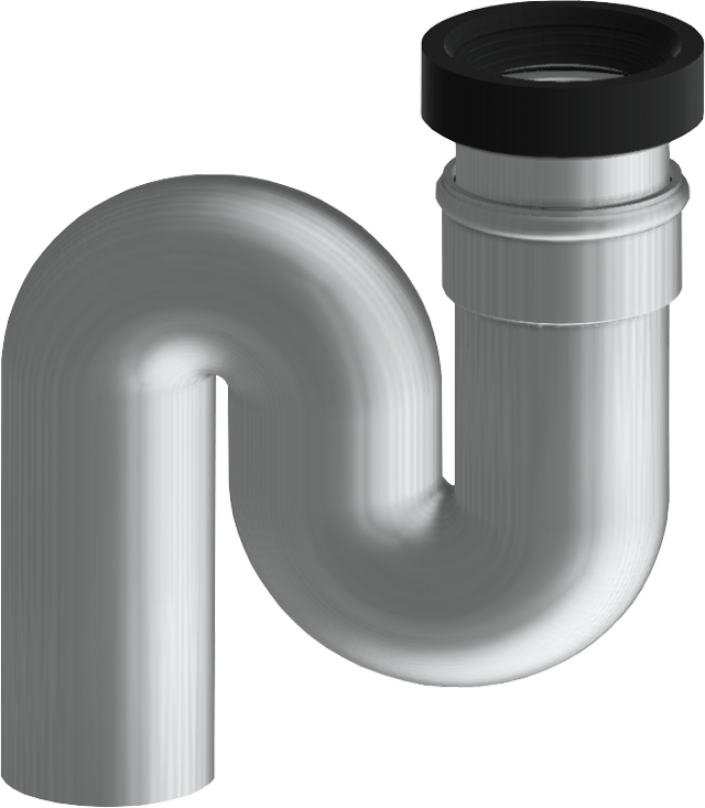 Siphon, Abgang senkrecht