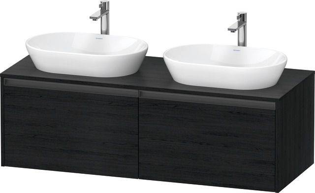 Ketho.2 Waschtischunterbau wandhängend 1400 x 550mm, Beckenausschnitt beidseitig