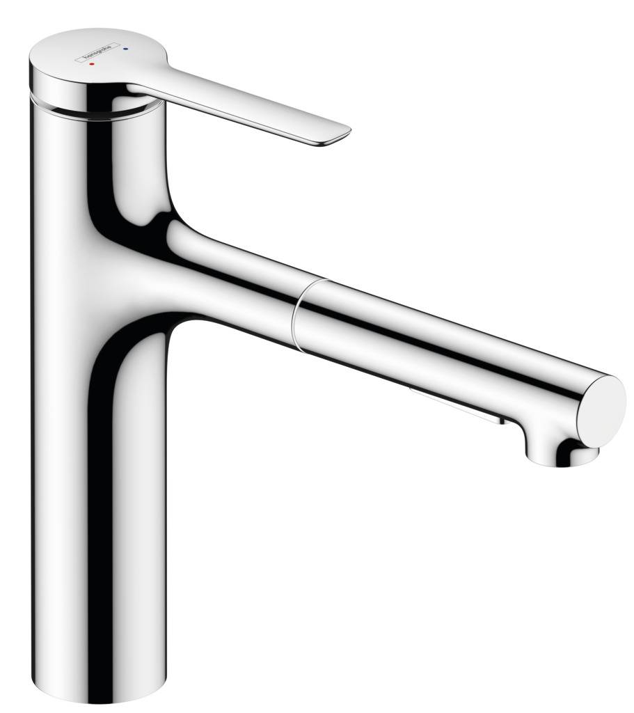 Hansgrohe Zesis M33 Einhebel-Küchenmischer 160 mit Metall Ausziehbrause, Auszug sbox