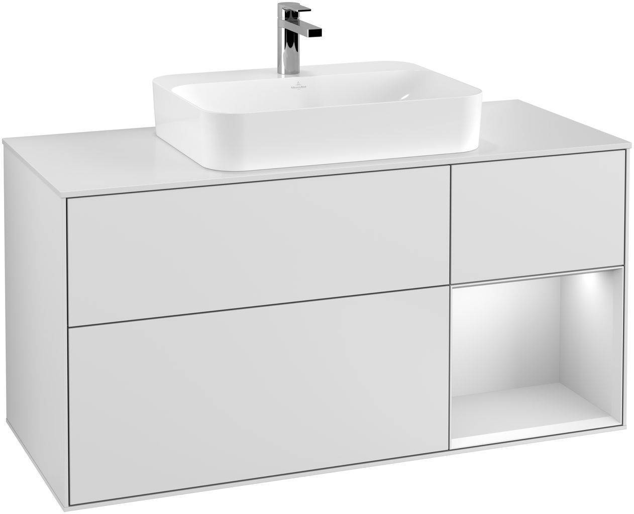 Villeroy & Boch Finion Waschtischunterschrank 1200 x 603 x 501mm, Abdeckplatte weiß matt