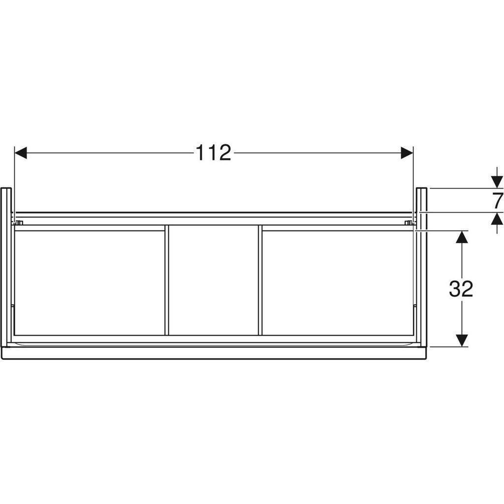 iCon Unterschrank für Waschtisch, mit zwei Schubladen, 120cm