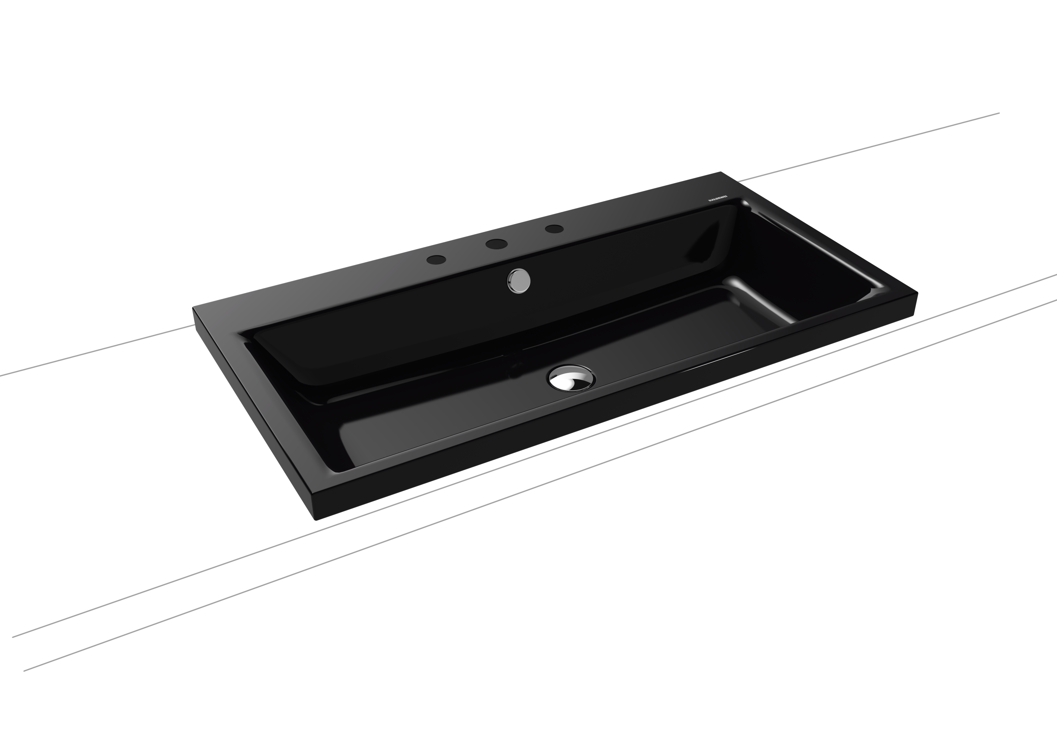 Kaldewei Puro Aufsatzwaschtisch 900 x 460 x 40mm, mit 1 x 3 Hahnlöchern