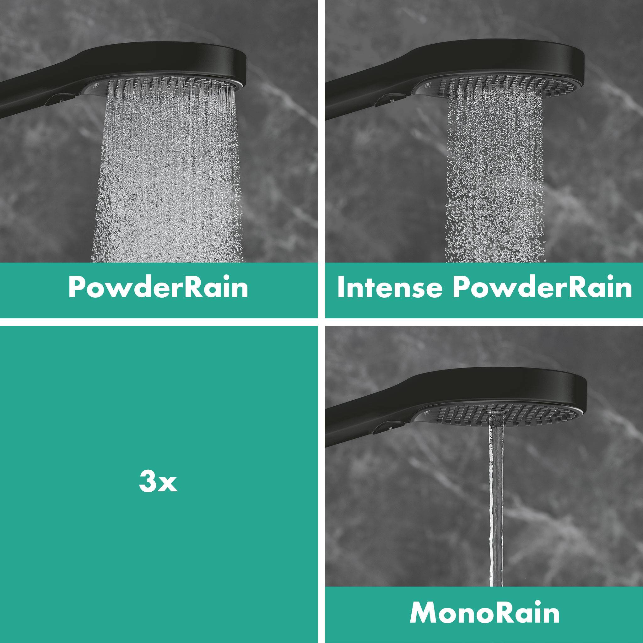 Rainfinity Showerpipe 1jet with thermostat, shower head 250mm