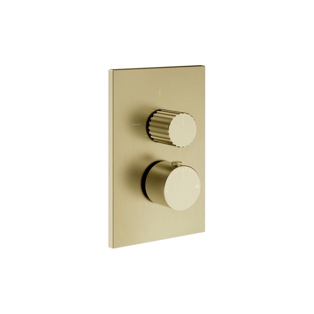 Gessi Incastri Unterputz-Thermostat, 1-Weg, messing gebürstet PVD