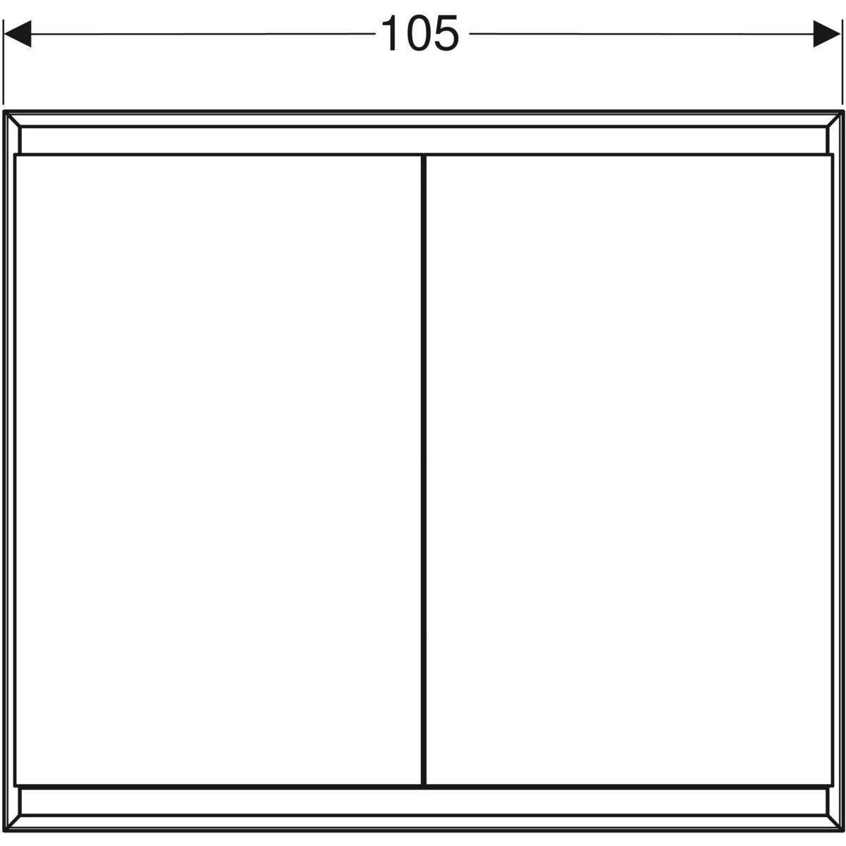ONE Einbau-Spiegelschrank mit ComfortLight  105 x 90 x 15cm