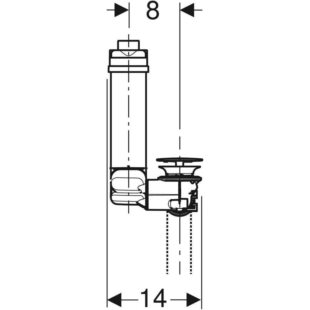 Waschbeckenablauf Raumsparmodell Clou System