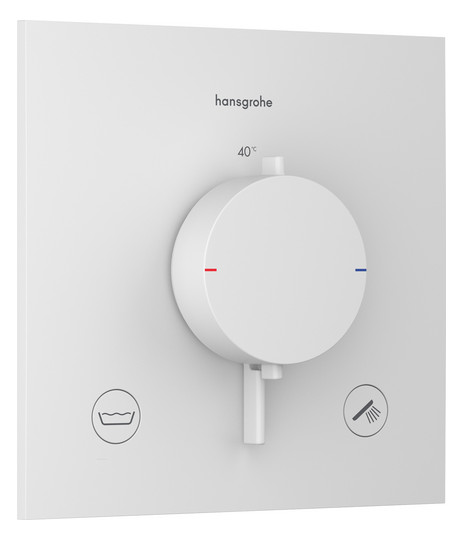 Hansgrohe Ecostat Comfort E Thermostat Unterputz für 2 Funktionen mit integrierter Sicherungskombination
