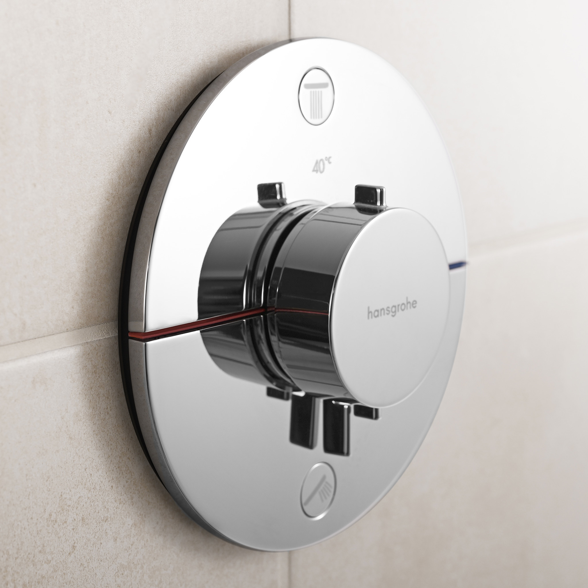 ShowerSelect Comfort S Thermostat  für 2 Verbraucher,