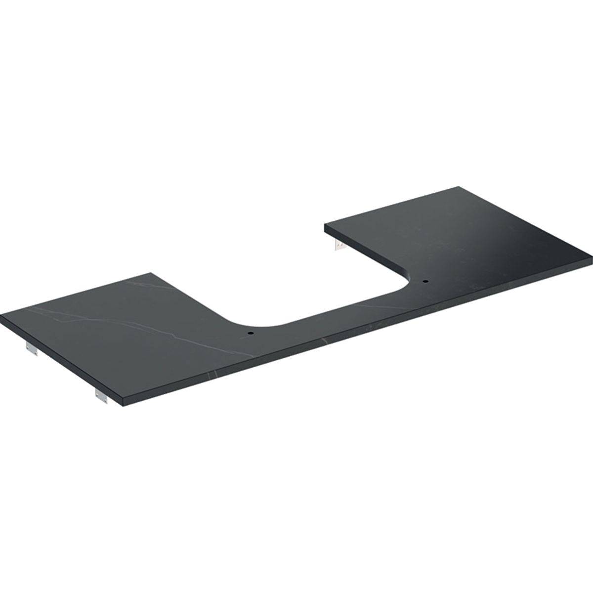 Geberit One Waschtischplatte Marmoroptik, Ausschnitt mittig, für Aufsatzwaschtisch, 120cm