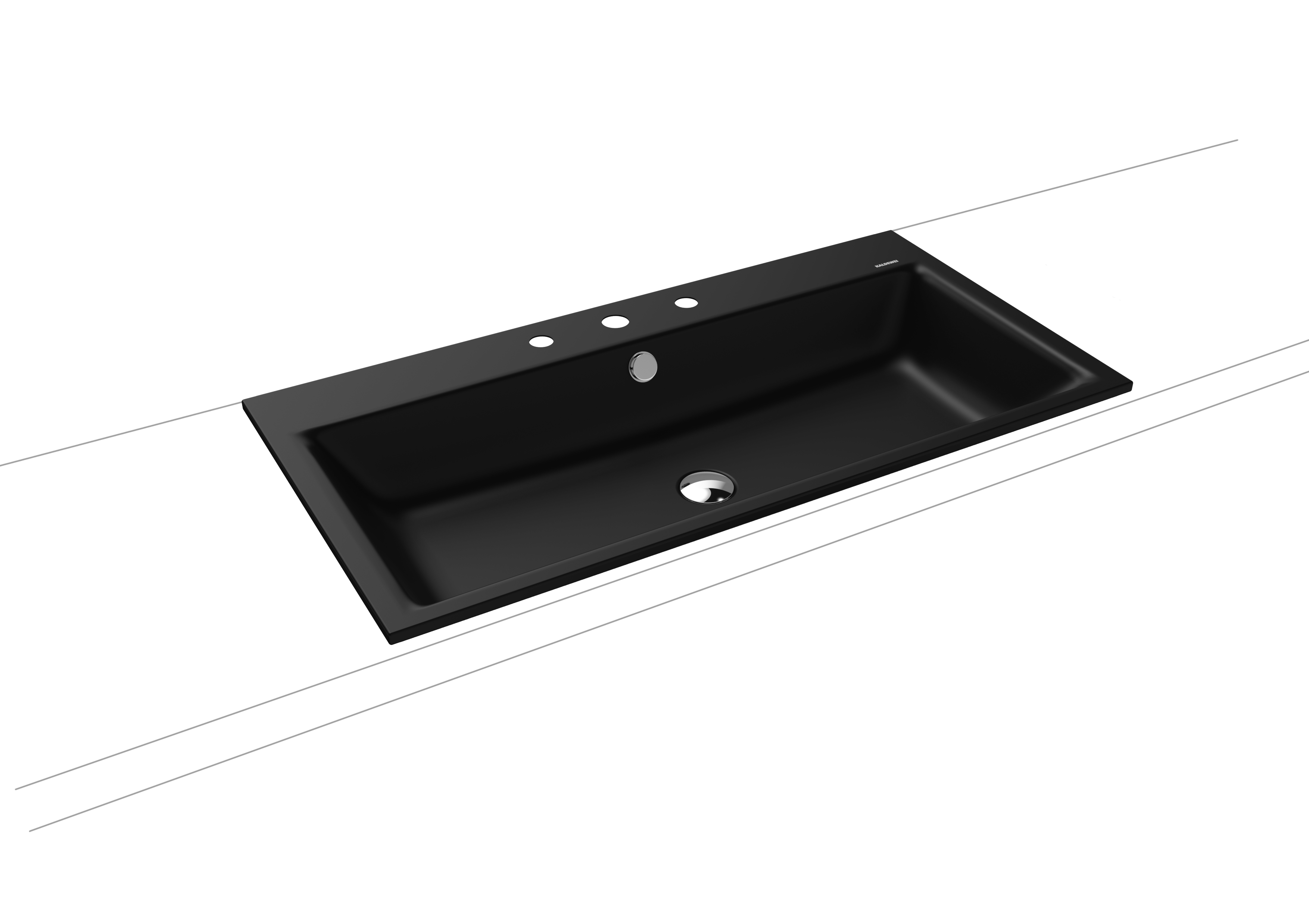Kaldewei Puro Einbauwaschtisch 900 x 460 x 14mm, mit 1 x 3 Hahnlöchern