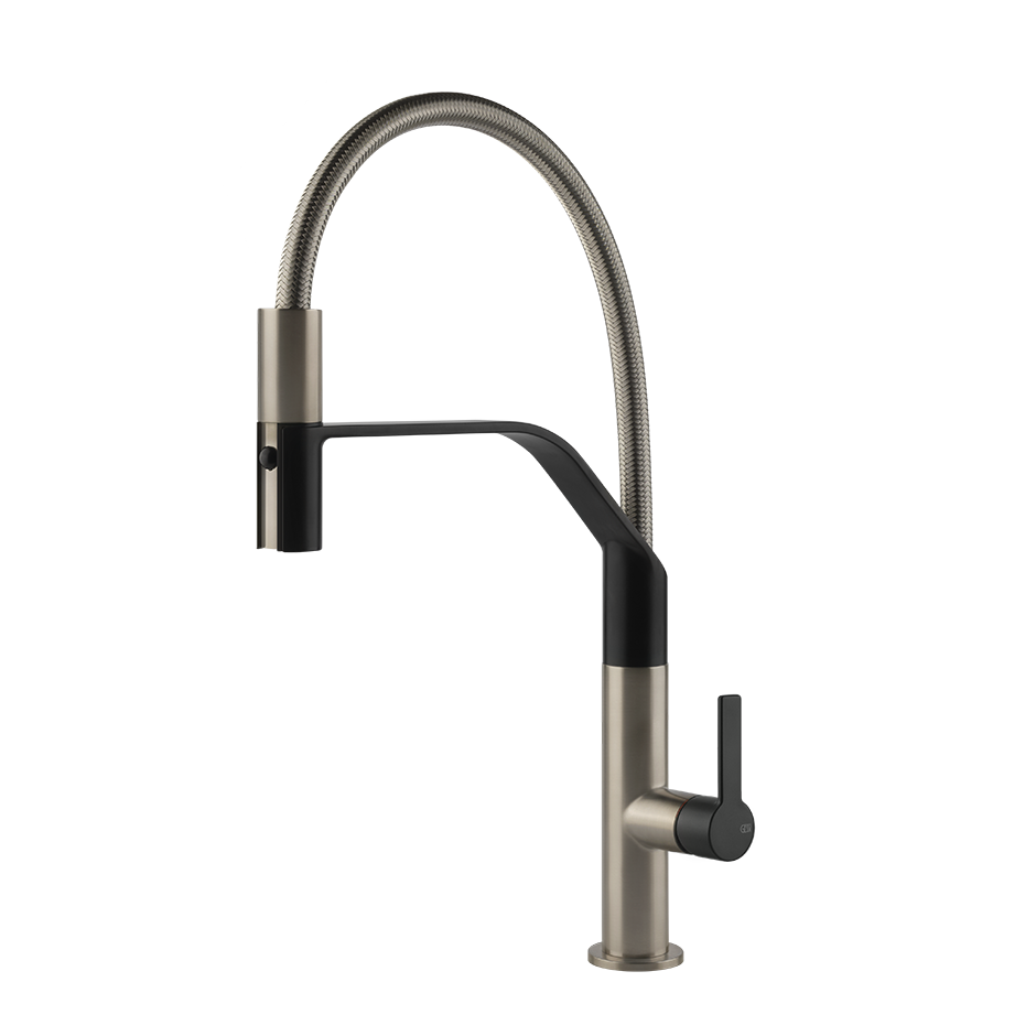 Gessi Mesh HAT Einhebel-Küchenmischer Finox / schwarz matt