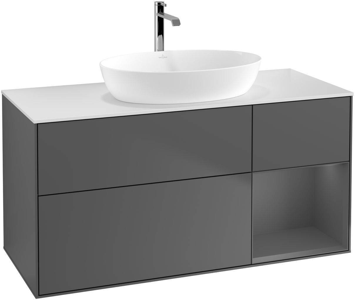 Villeroy & Boch Finion Waschtischunterschrank 1200 x 603 x 501mm, Abdeckplatte weiß matt