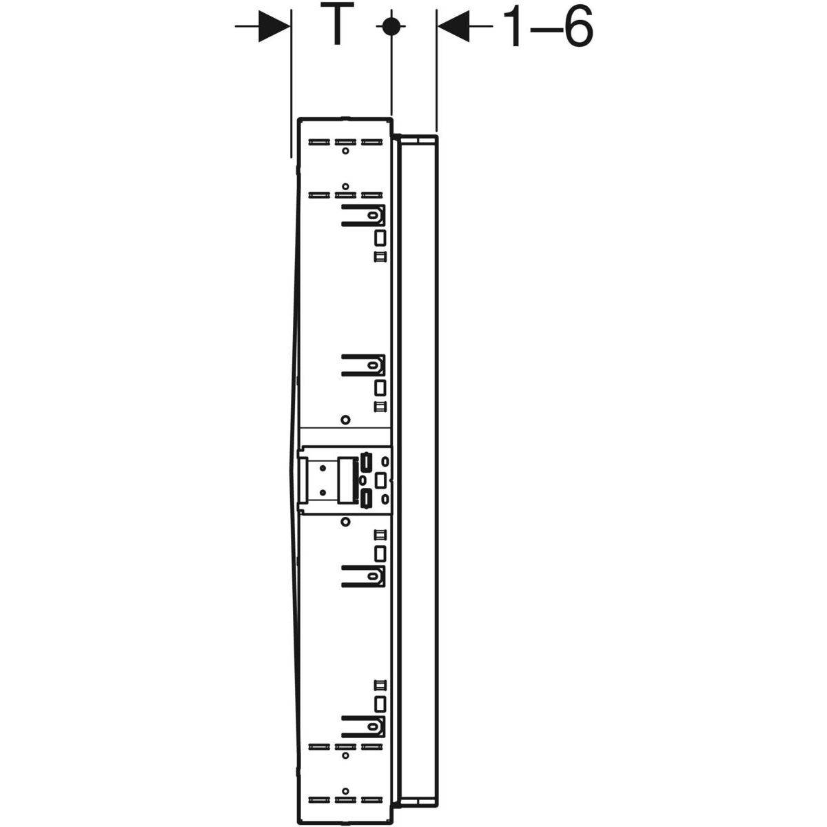Rohbaubox für Geberit ONE Spiegelschrank Breite 105cm, Höhe 90cm