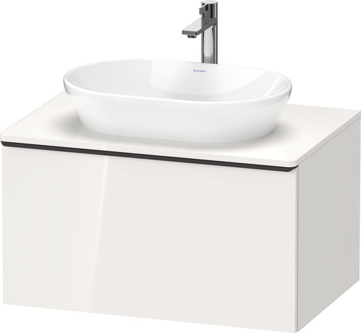 Duravit D-Neo Konsolenwaschtischunterbau mit Möbelgriff Diamantschwarz