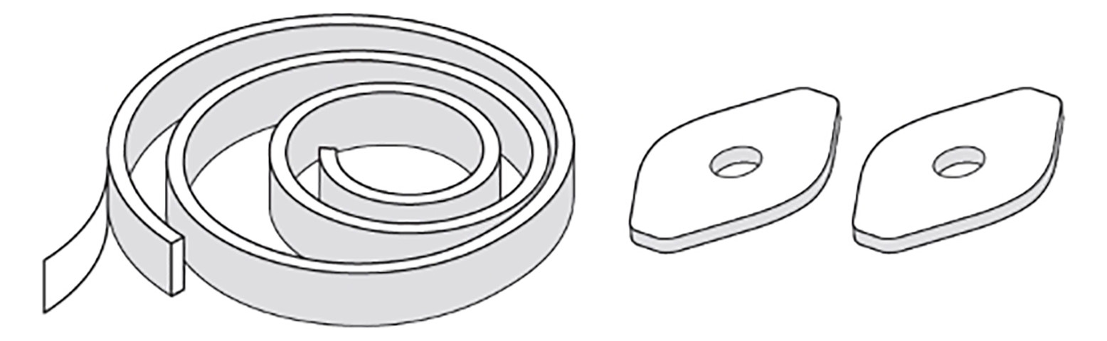 Spiralfeder Metallrolle mit zwei flachen Befestigungsplatten
