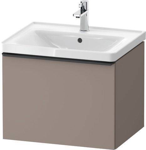 Duravit D-Neo Waschtischunterbau wandhängend mit Möbelgriff Diamantschwarz