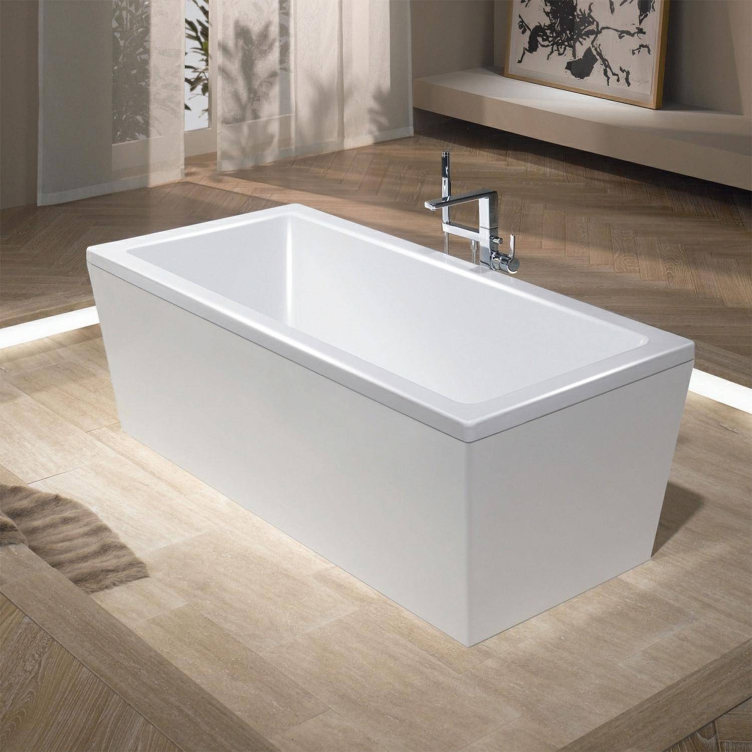 Conoduo freistehende Badewanne; Modell 735-7; weiß/weiß matt