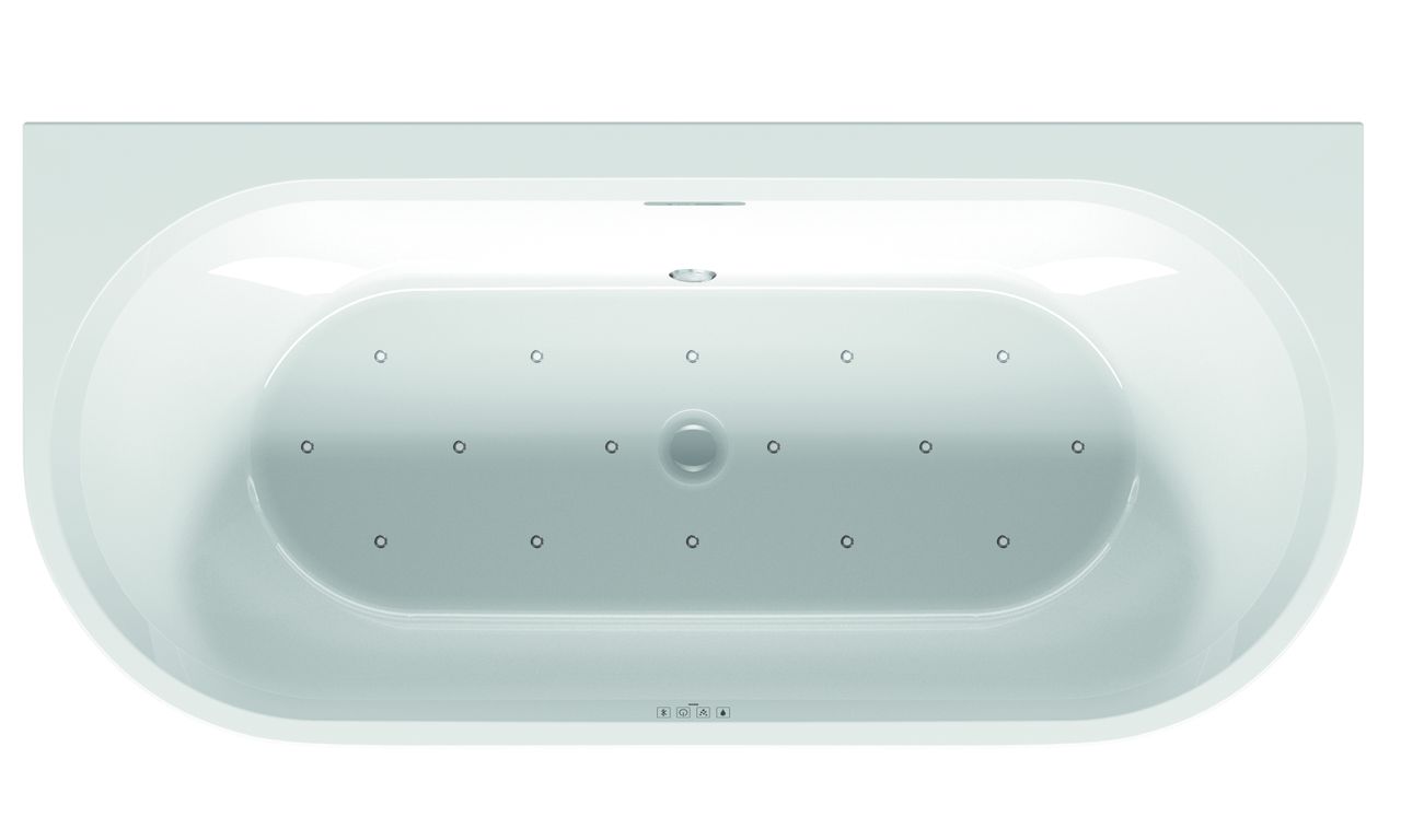 Desire Back2Wall Badewanne mit Sparkle Mood