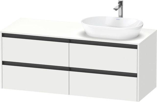 Ketho.2 Waschtischunterbau wandhängend 1400 x 550mm, Beckenausschnitt rechts