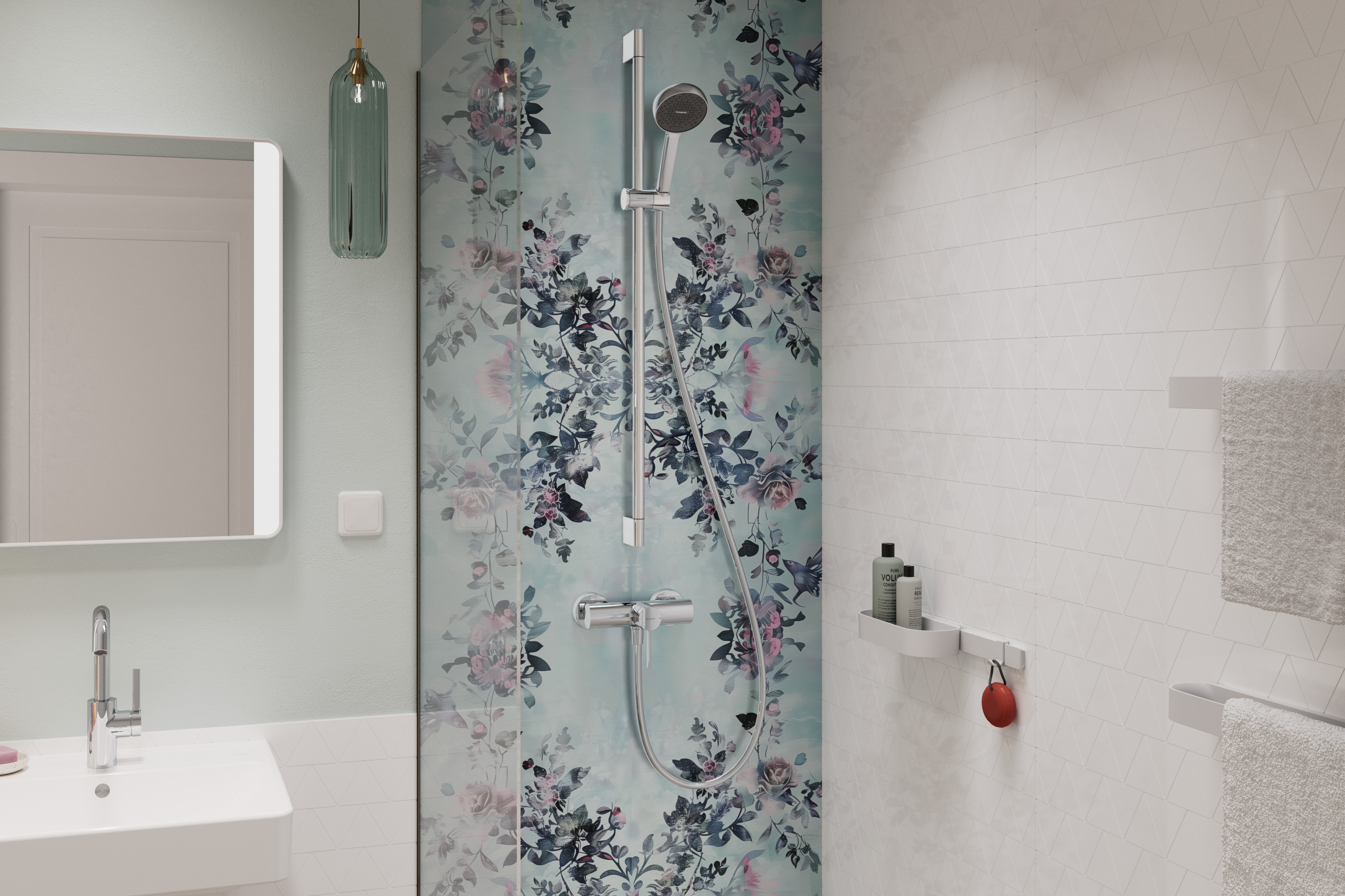 Activera Select S shower set 95 2 spray modes water-saving with shower rail 90 cm