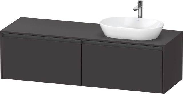 Ketho.2 Waschtischunterbau wandhängend 1600 x 550mm, Beckenausschnitt rechts