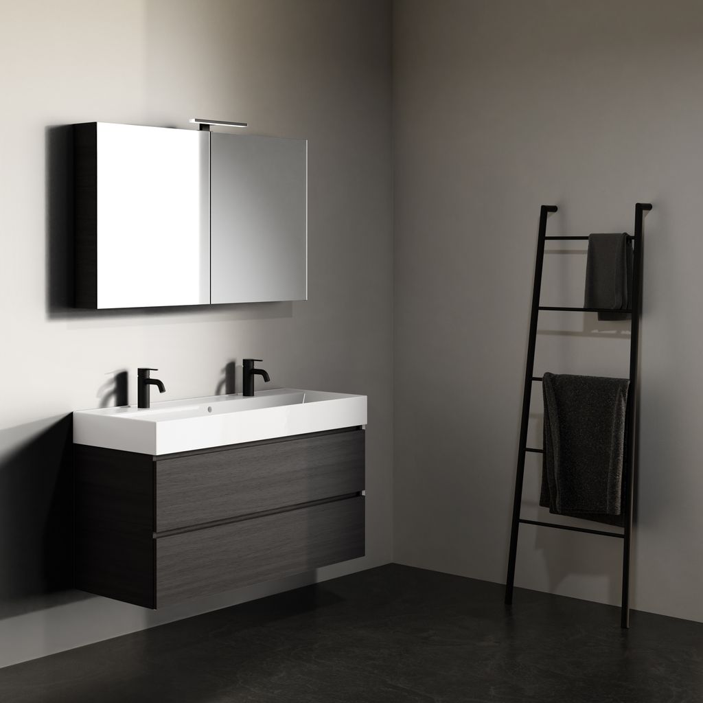 Riho Spring Rise Badmöbel-Set B1 mit 2 Hahnlöchern, 120 x 46cm
