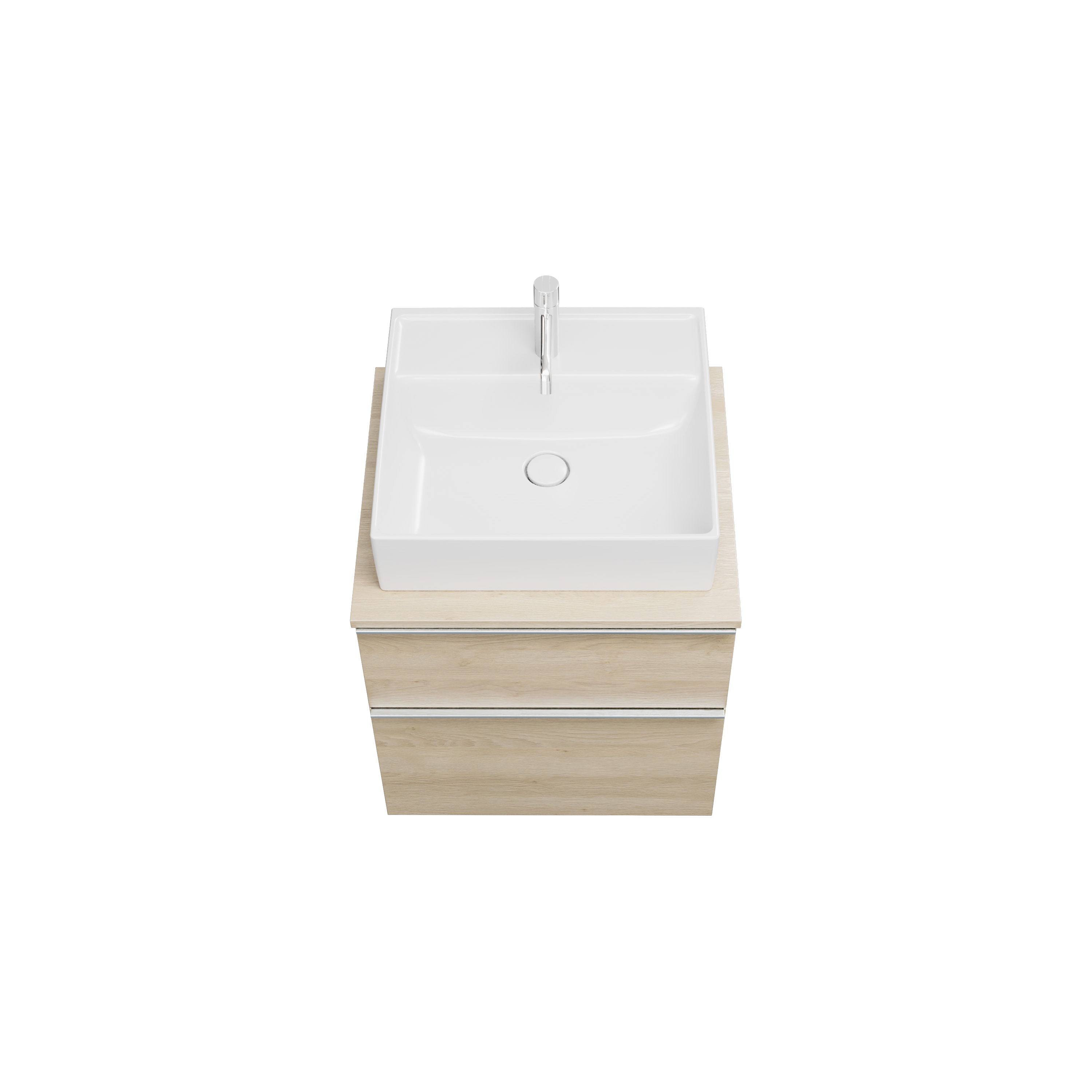 burgbad Eqio Konsolenplatte mit Unterschrank WXXH060 619x600x550 Eiche Dekor Cashmere