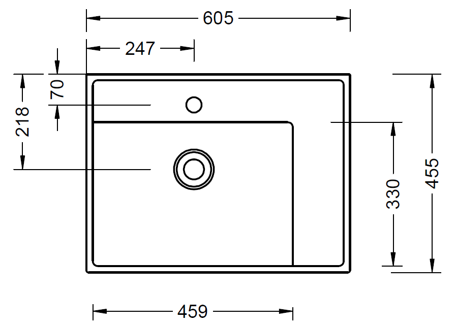 Devio Badmöbel-Set 605mm Weiß Matt