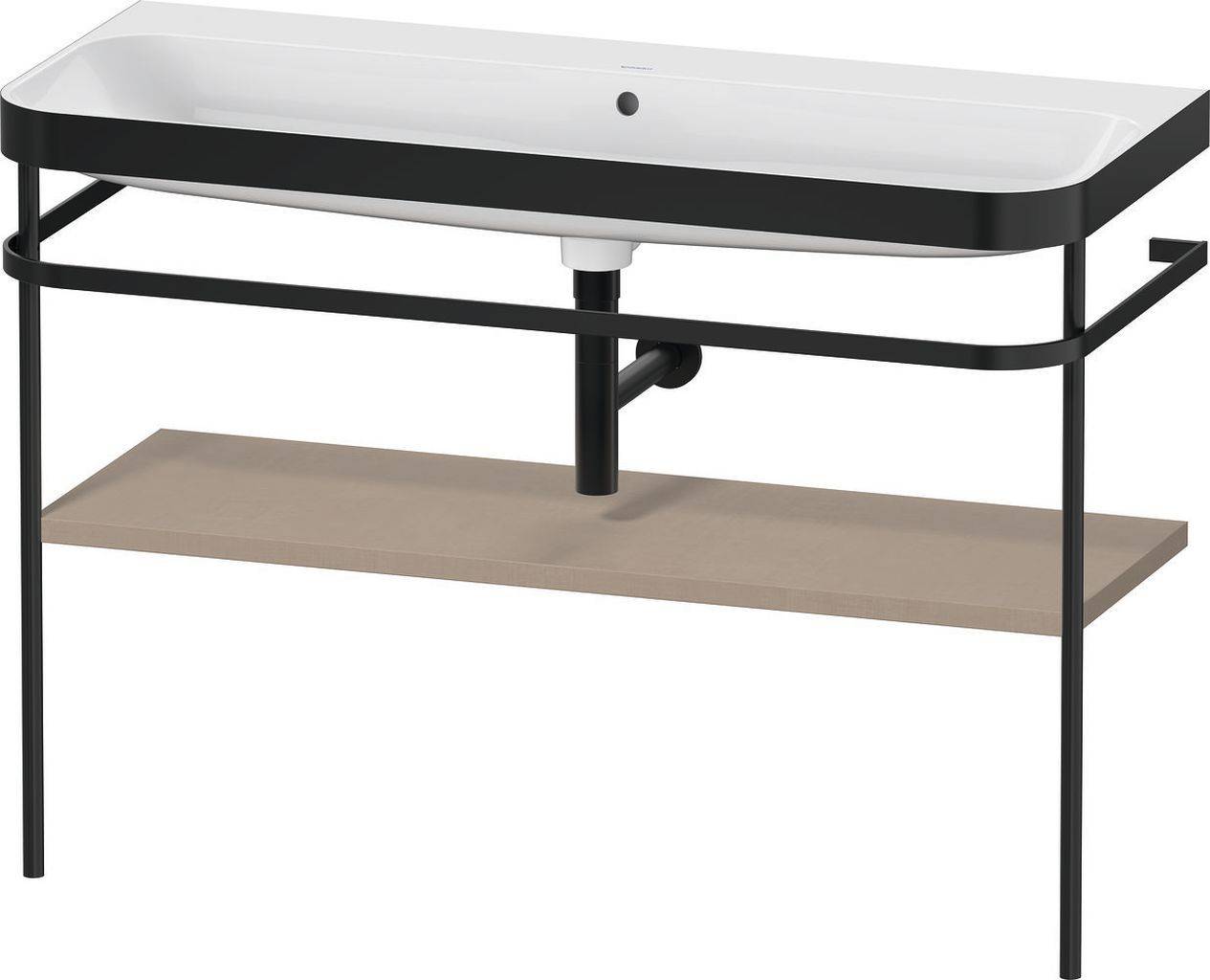 Duravit Happy D.2 Plus Möbelwaschtisch c-bonded mit Metallkonsole, bodenstehend, 1175 x 490mm