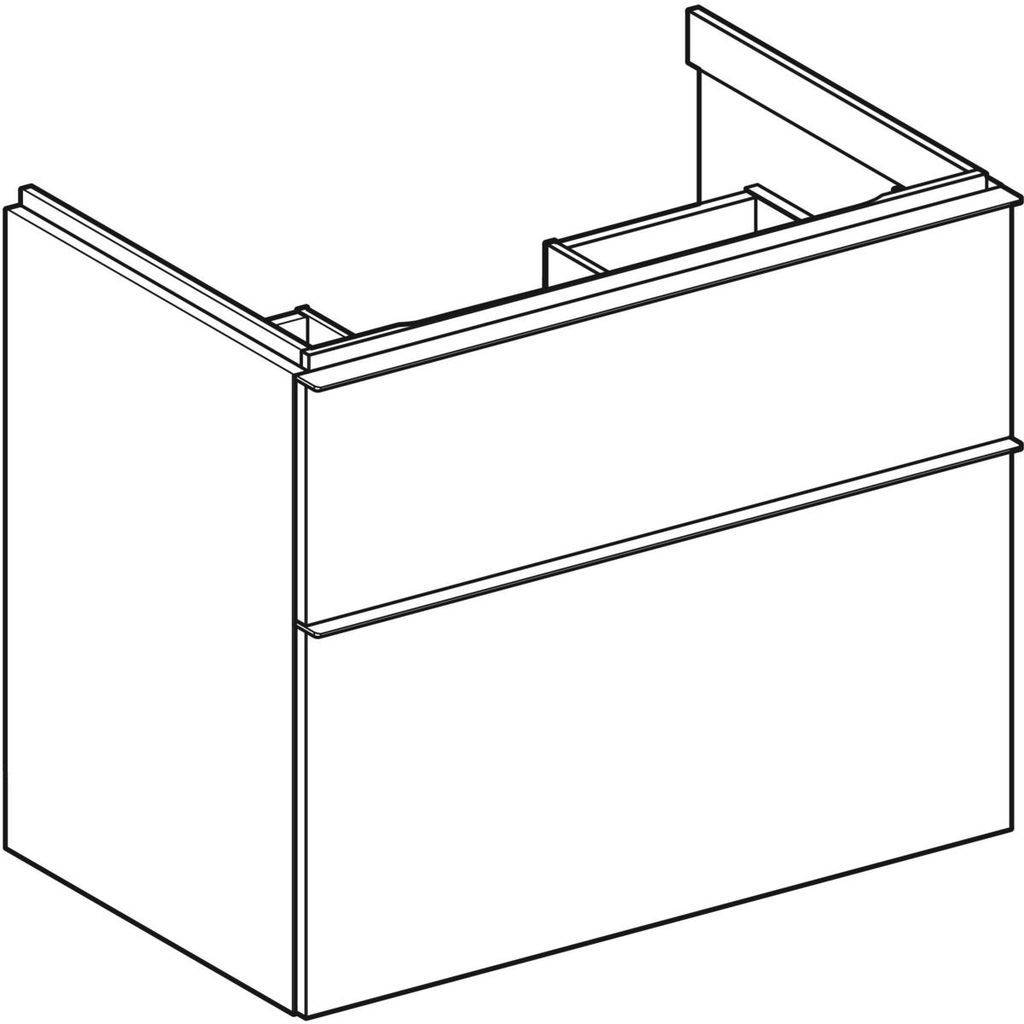 iCon Unterschrank für Waschtisch, mit zwei Schubladen, 75cm