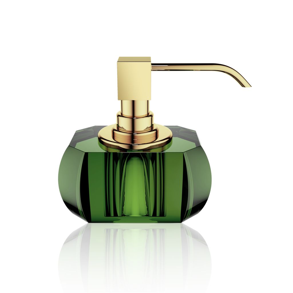 KR SSP Seifenspender KRISTALL, Gold & Glas, Pumpe gold