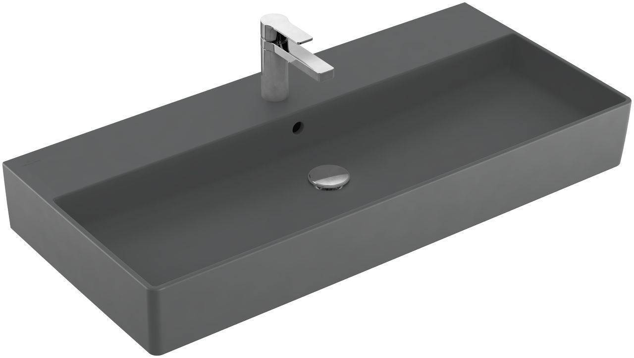 Villeroy & Boch Memento 2.0 Waschtisch, Wandbefestigung, 1000 x 470mm, mit Hahnloch, mit Überlauf