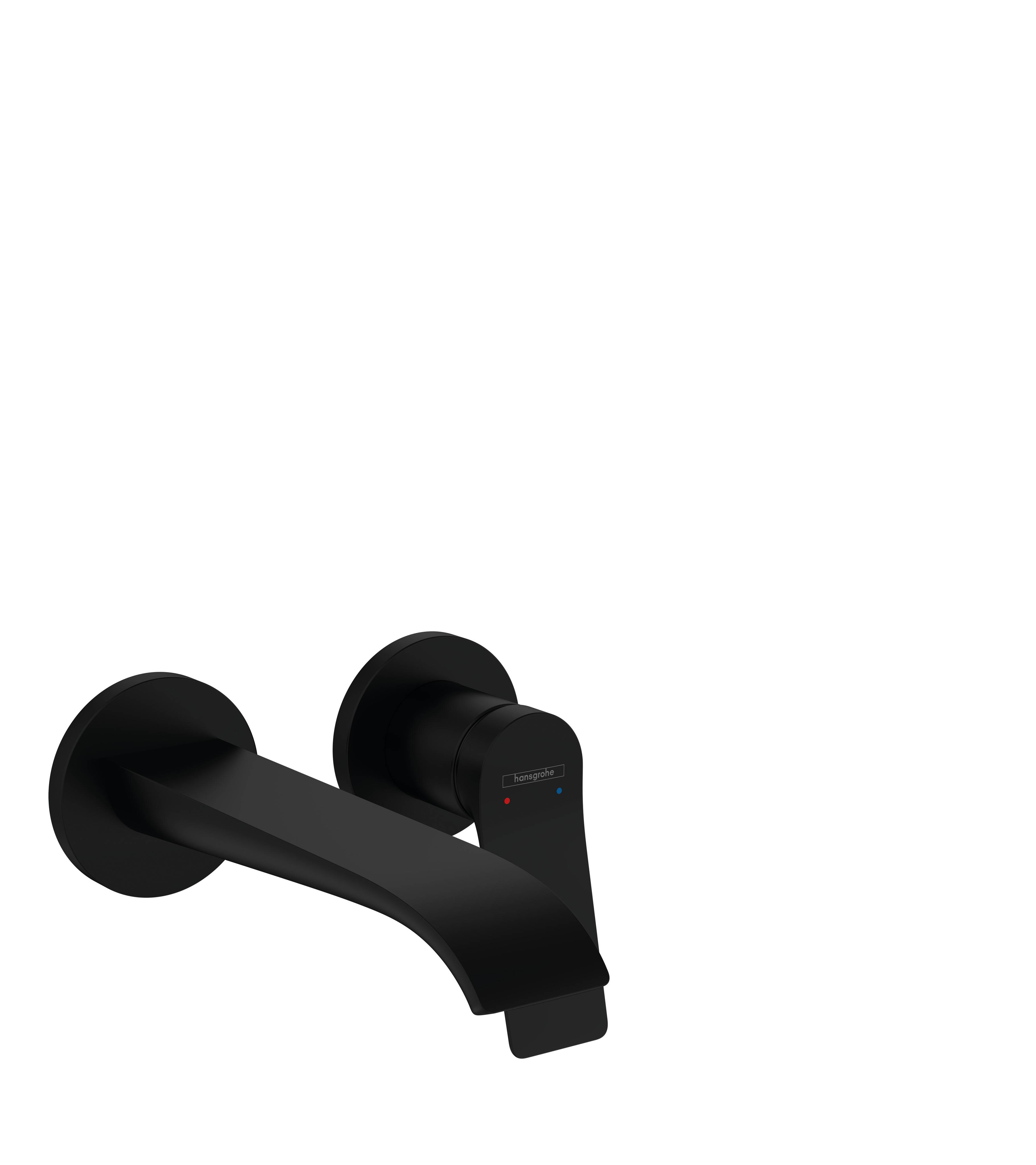 Vivenis single lever washbasin mixer concealed for wall mounting with spout 19.5 cm