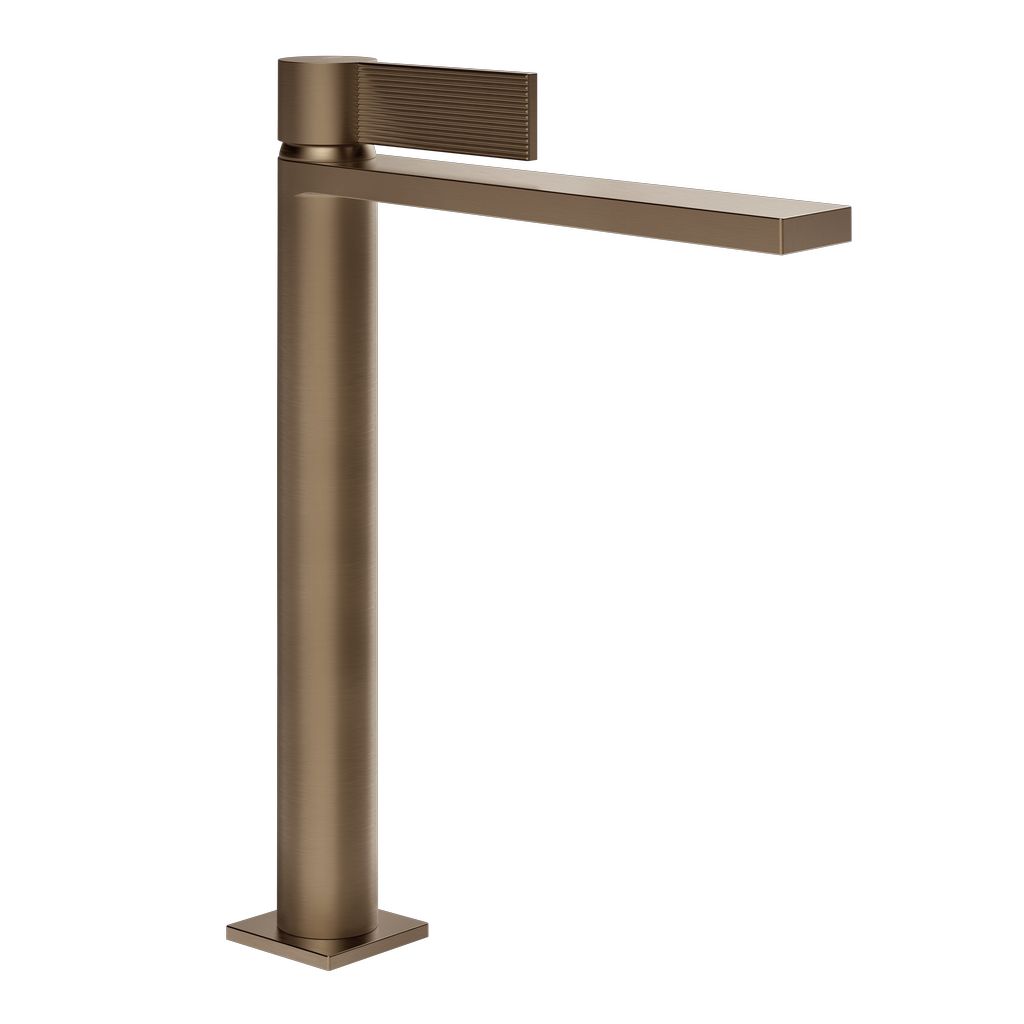 Gessi Inverso Rigato Waschtisch-Einhebelmischer Coffee bronze gebürstet PVD