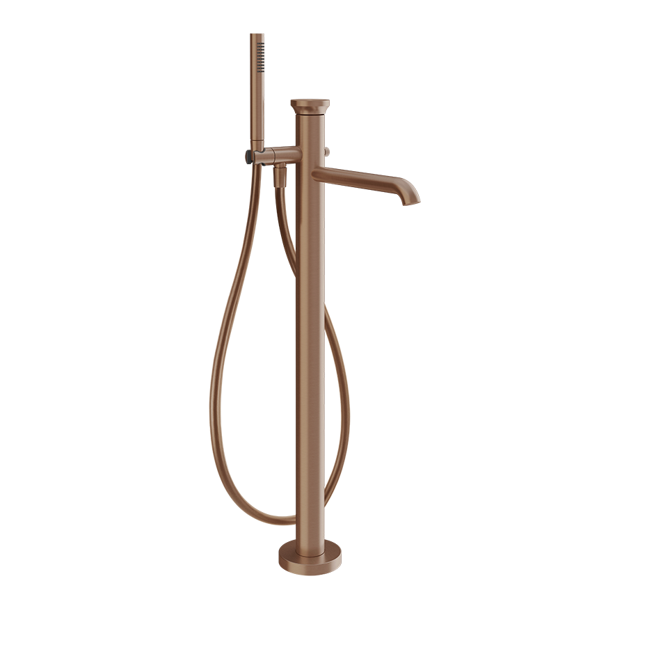 Gessi ORIGINI freistehende Wannenarmatur Kupfer, gebürstet