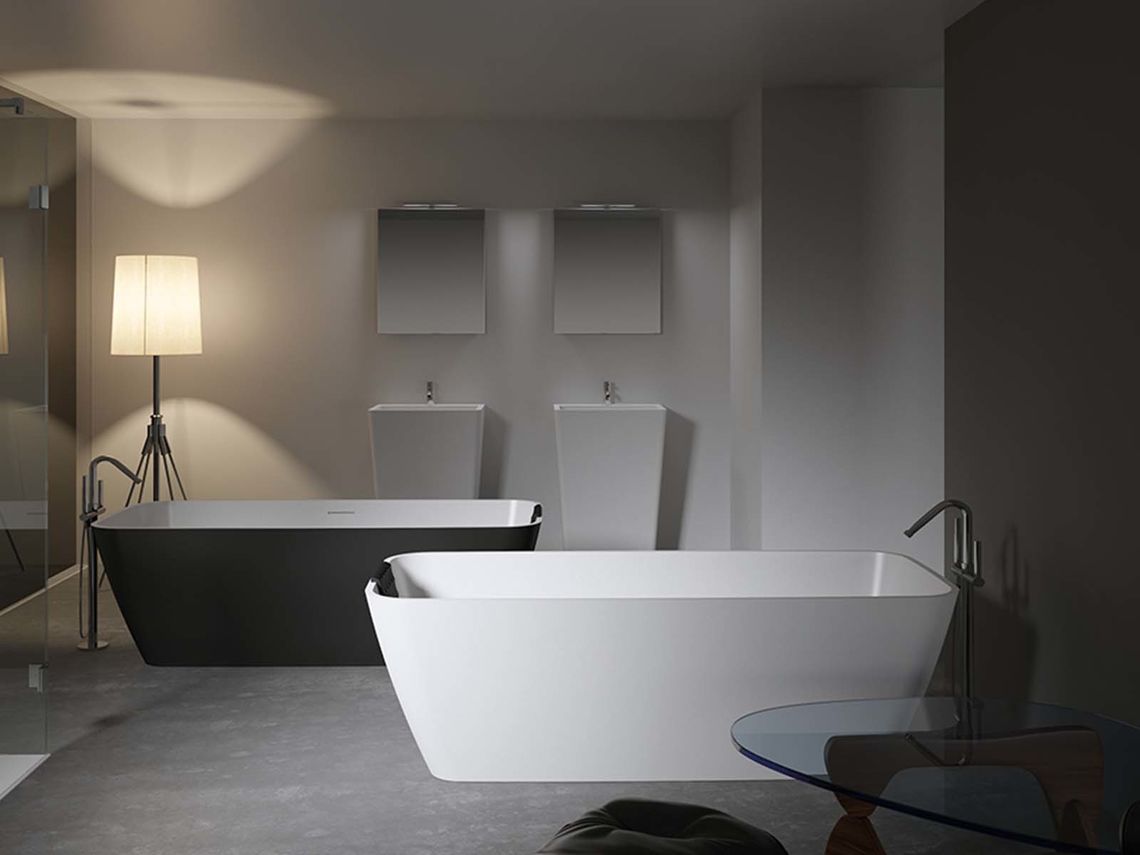 Malaga Solid Surface freistehende Badewanne