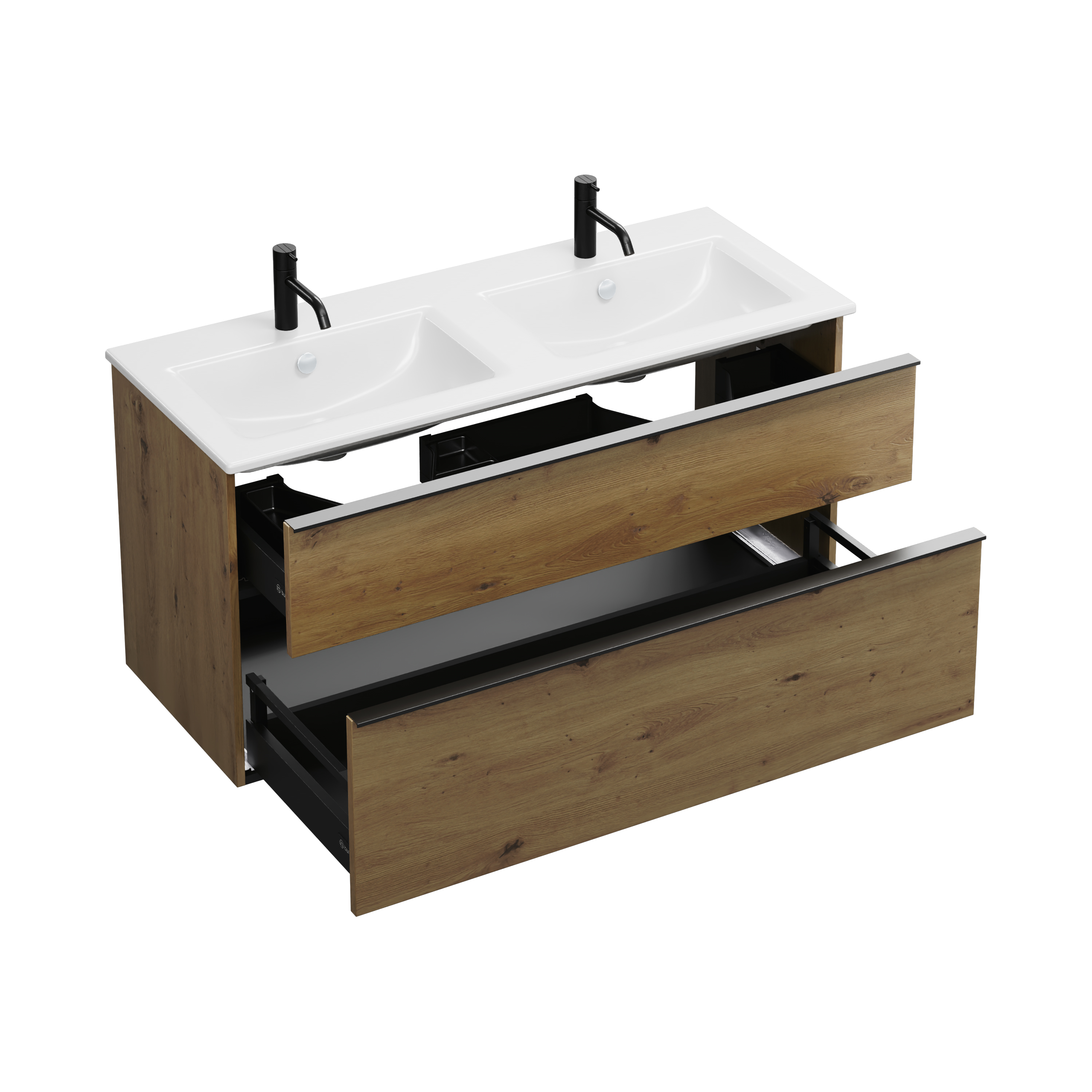 Eqio Slim bathroom furniture set SHBX122 Oak decor Urban/Alpine white