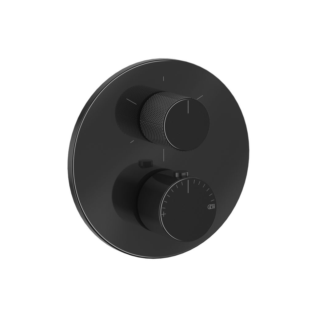 Gessi Anello 3-Wege Thermostat Metall schwarz