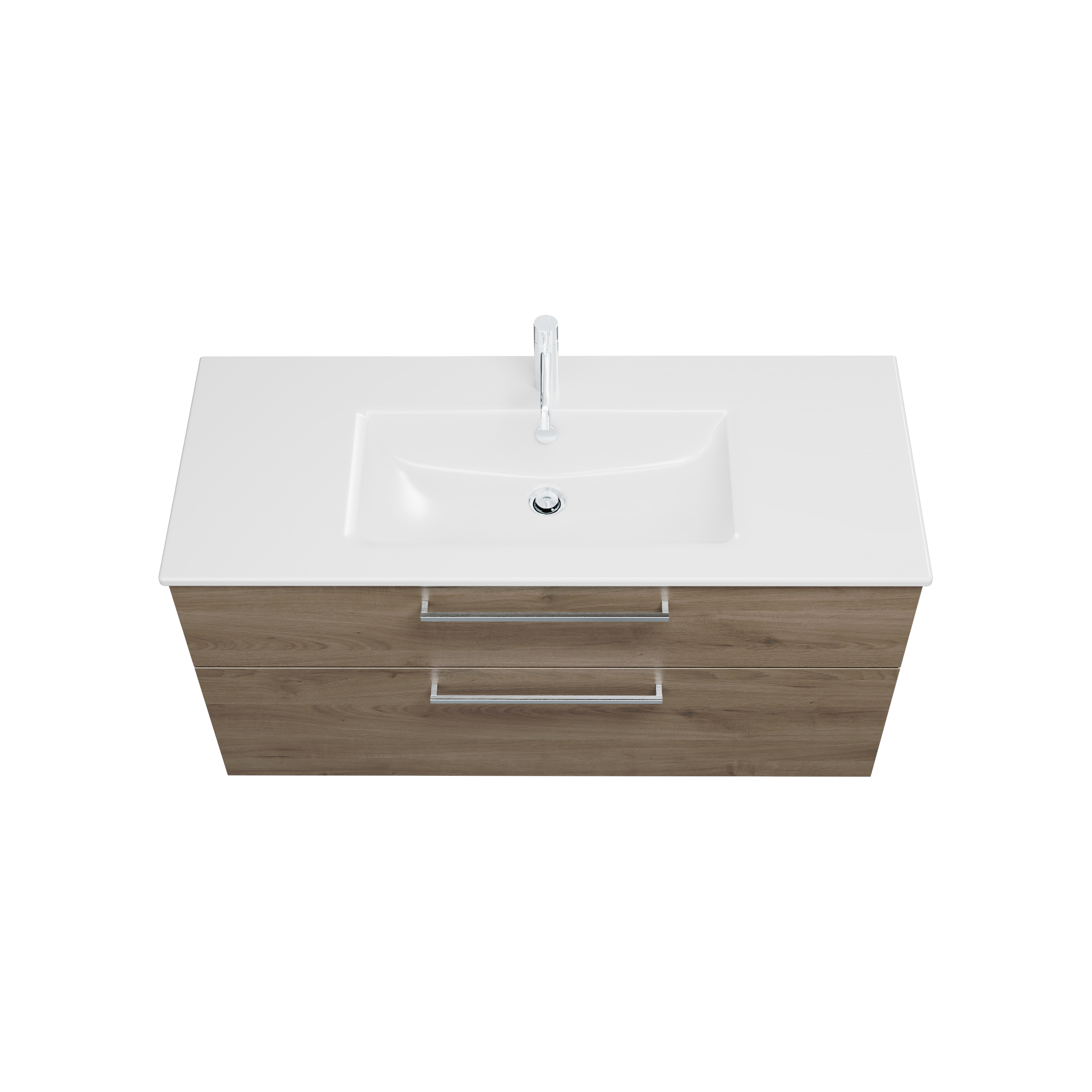 burgbad Eqio Slim Badmöbel-Set SHBT122 Eiche Dekor Caramel/Alpinweiss
