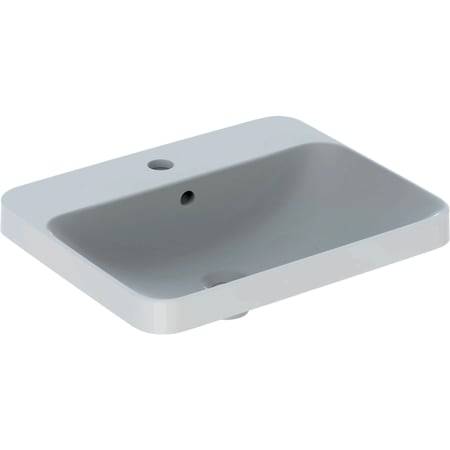 Geberit VariForm Einbauwaschtisch, rechteckig, 550 x 450mm, mit Hahnloch, mit Überlauf