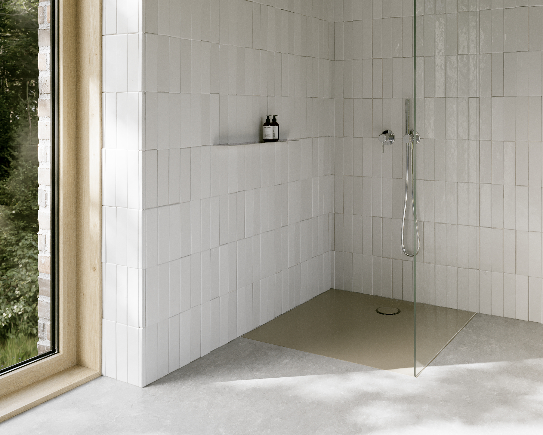 Bette Ultra Space Rechteck-Duschwanne, Cashmere, 1000x900mm