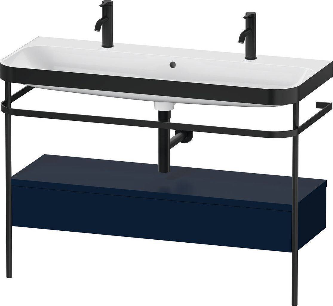 Duravit Happy D.2 Plus Möbelwaschtisch c-bonded mit Metallkonsole, bodenstehend, 1175 x 490mm
