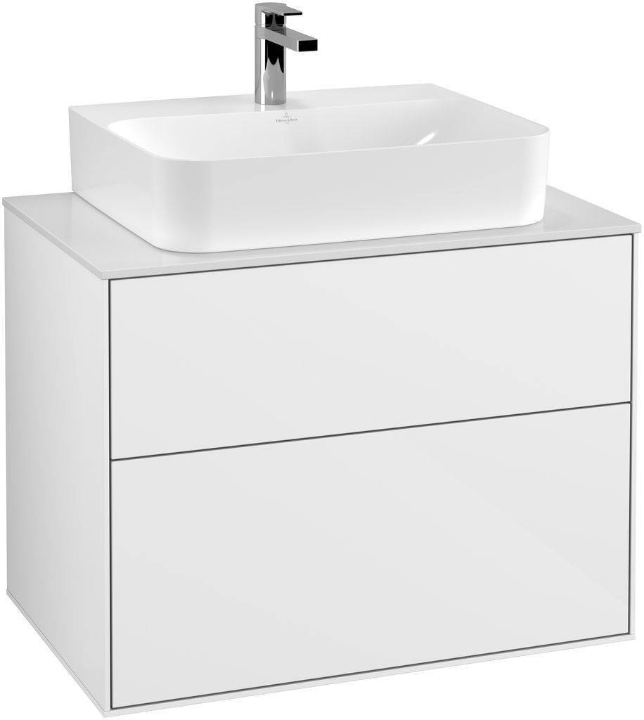 Villeroy & Boch Finion Waschtischunterschrank 800 x 603 x 501mm, Abdeckplatte weiß matt