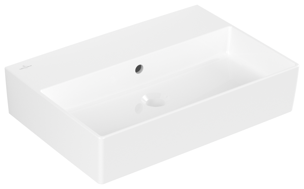 Villeroy & Boch Memento 2.0 Waschtisch, Unterseite geschliffen, 600 x 420mm, ohne Hahnloch, mit Überlauf