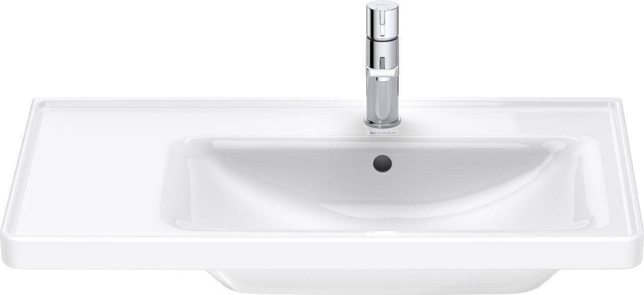 D-Neo Möbelwaschtisch, Becken links, 800 x 480mm