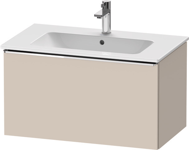 Duravit D-Neo Waschtischunterbau wandhängend mit Möbelgriff chrom