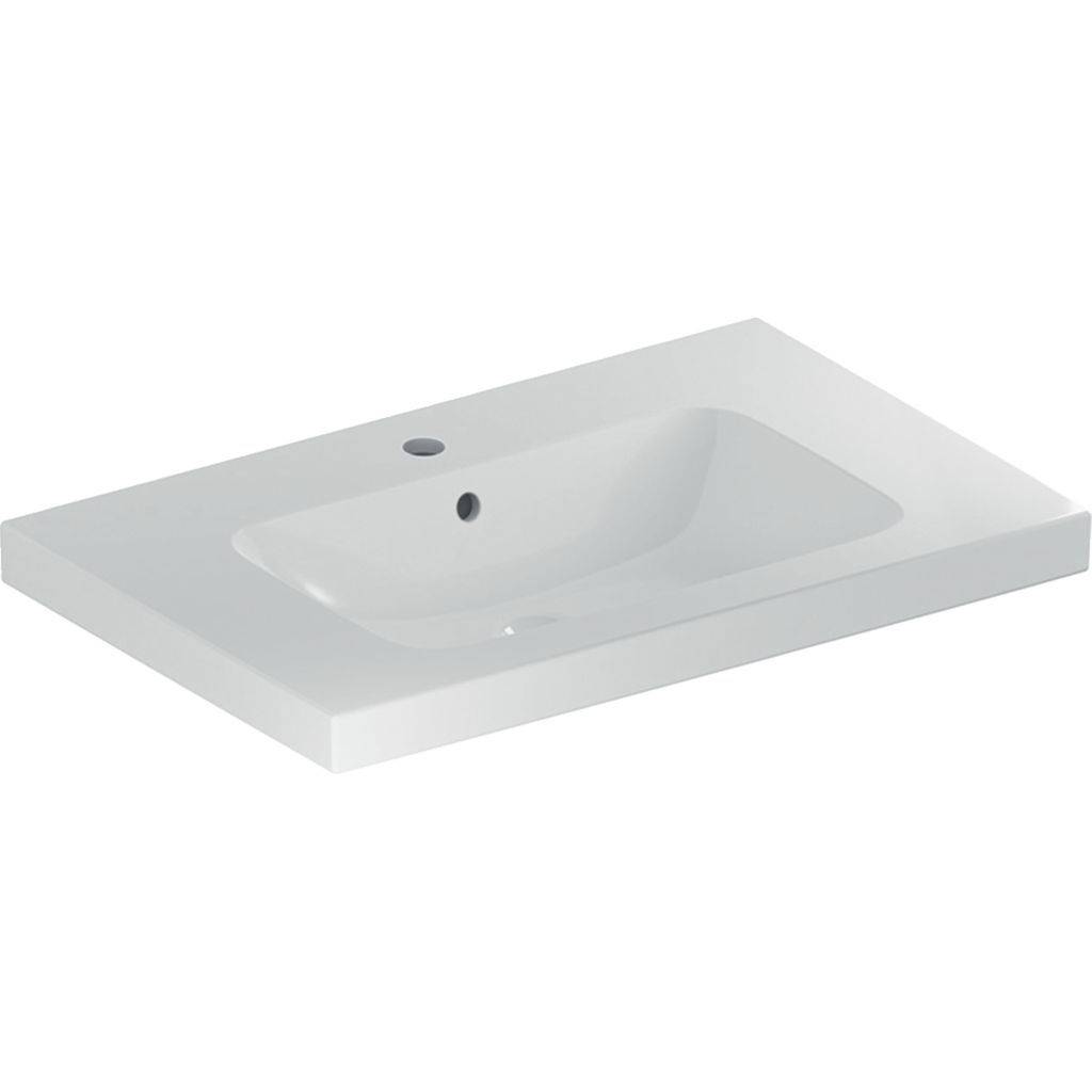Geberit iCon light Waschtisch mit Ablage; 900mm; Hahnloch mittig, ohne Überlauf