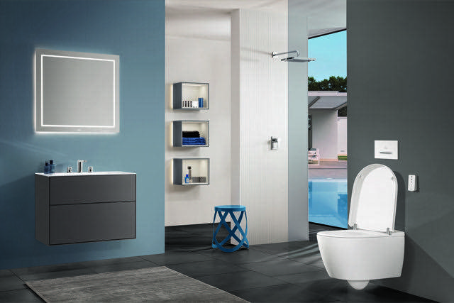 Finion cabinet washbasin with tap hole, with concealed overflow 800 x 500mm