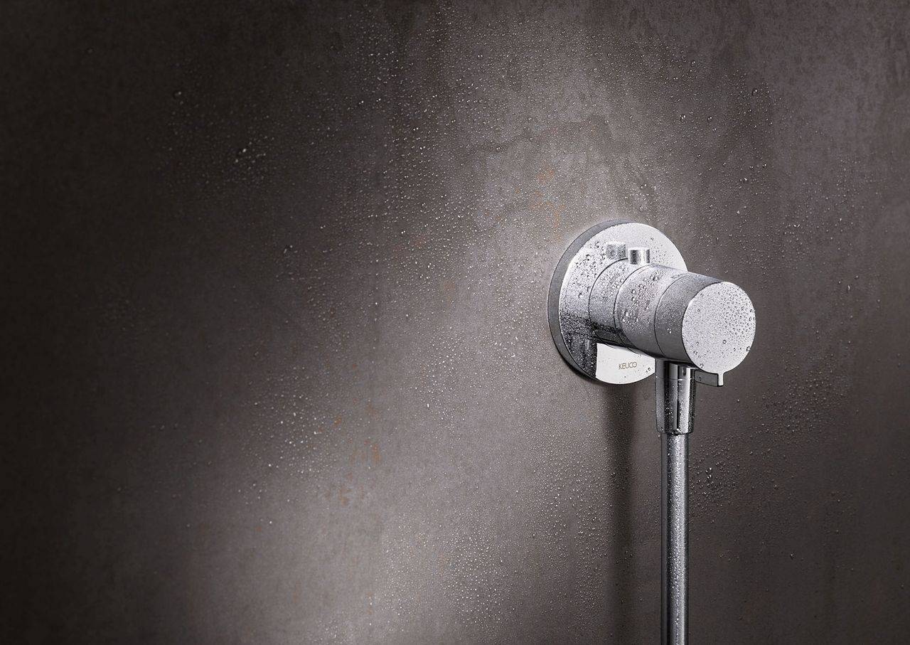 IXMO_solo Set thermostatic fitting with hose connection, round